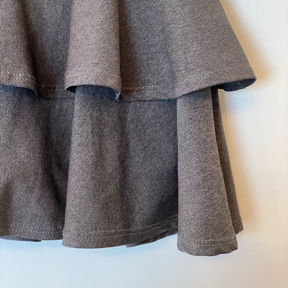 Champion Youth Girls 4 Skort Skirt with Shorts Gray Athleticwear Tiered Ruffles - Picture 5 of 10